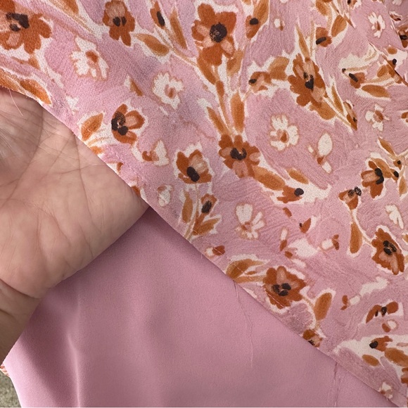 Les Serein pink floral sleeveless shirt Size 1X - Picture 10 of 12